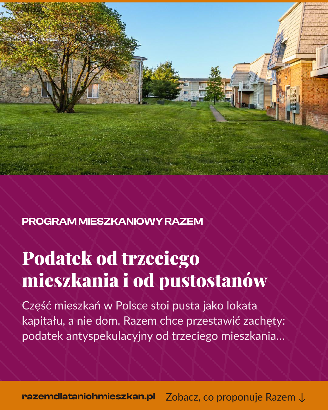 Grafika pionowa do udostępnienia: Podatek od trzeciego mieszkania i od pustostanów