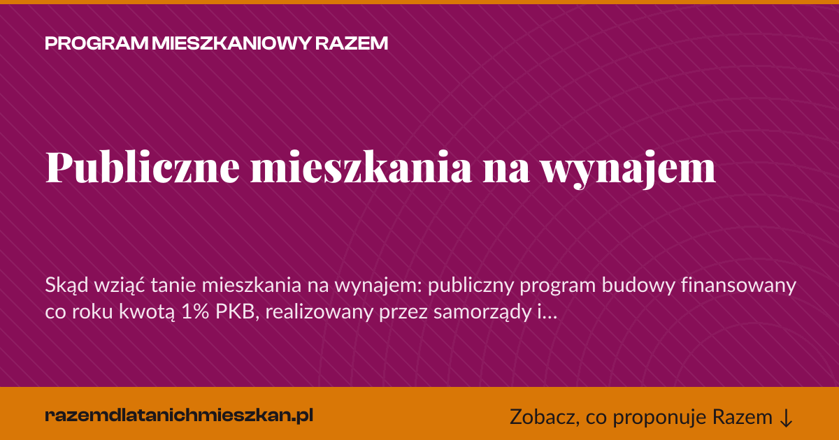 Karta social do udostępnienia: Publiczne mieszkania na wynajem