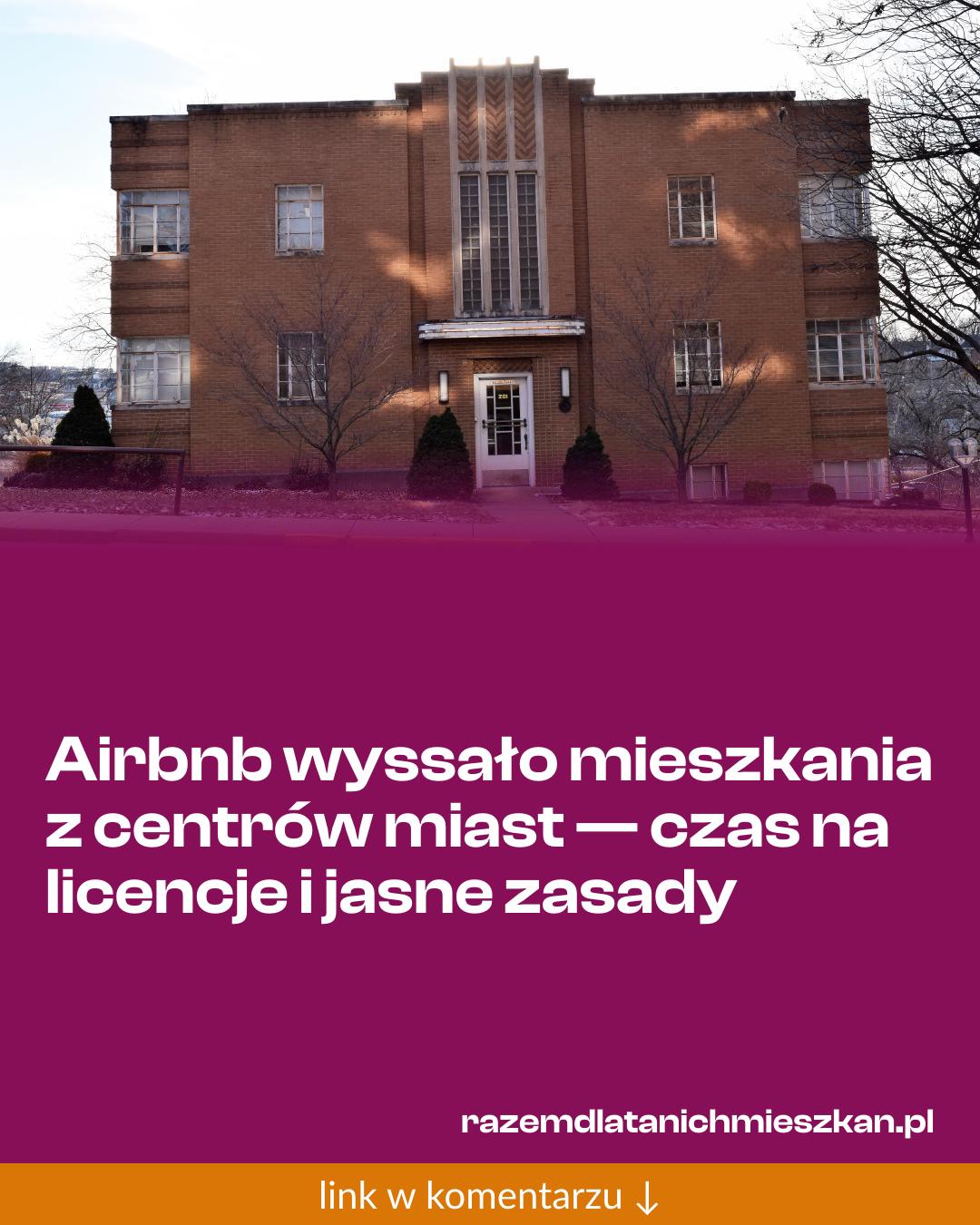 Grafika do udostępnienia: Airbnb wyssało mieszkania z centrów miast — czas na licencje i jasne zasady